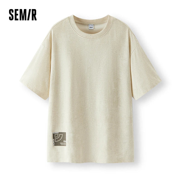 អាវយឺតបុរស Semir ឆ្នាំ ២០២៦ ខោខូវប៊យដូចបាទីក បោះពុម្ពលើអាវកមូលរលុង ម៉ូដធម្មតា ទន់ មានផាសុកភាព