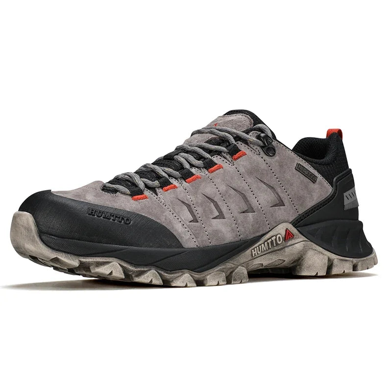 HUMTTO Non-slip Hiking Shoes Men Outdoor Men's Sports Shoes Leather Safety Walking Sneakers Man Breathable Trekking for Boots