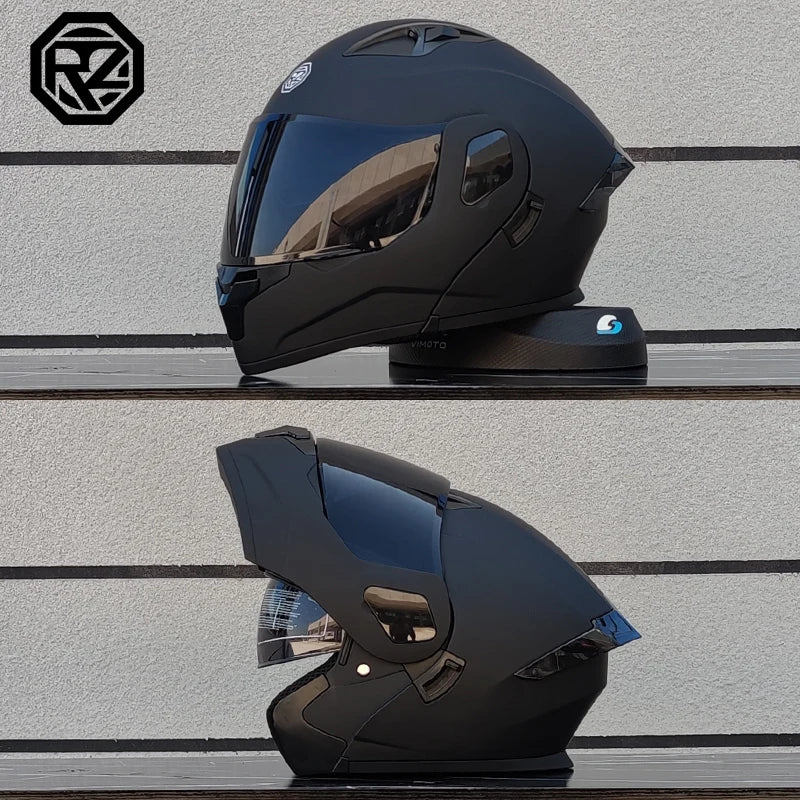 2025 professional motorcycle sports flip helmet ABS material modular dual lens full face helmet DOT certification