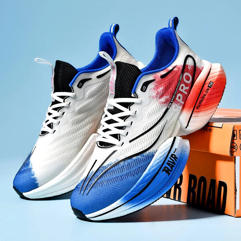 Unisex Running Shoes Professional Cushioning Breathable Mesh Wear-resistant Marathon Training Sports Tennis Shoes for Men Women