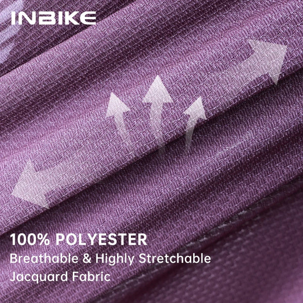 INBIKE Men's Road Cycling Jersey Quick-Dry Fabric with Mesh Bike Jersey for Mountain Biking Clothing with Pockets Lightweight