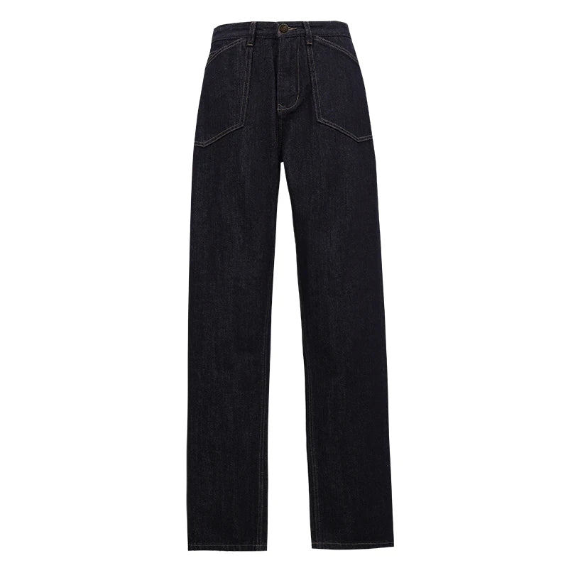 Amii Women's Vintage Straight Leg Jeans Casual Slimming Denim Long Pants 2026 Autumn Pants for Women 12642222