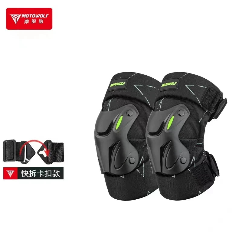 ឈុតការពារកែងដៃម៉ូតូ Four Seasons Motowolf ឈុតការពារជង្គង់ម៉ូតូ ការពារសុវត្ថិភាពពេលប្រណាំង ប្រឆាំងនឹងការធ្លាក់