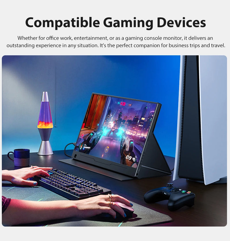 UPERFECT Portable Touch Screen Monitor 14" 1080P FHD HDMI Desktop Computer Laptop Extend Display w/ Sensitive Fingertip Control