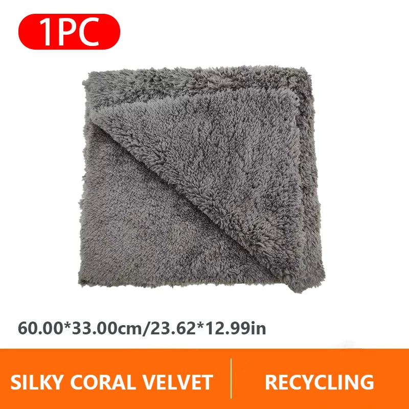 SEAMETAL Car Wash Microfiber Towel 5 Sizes Car Cleaning Fast Drying Cloth Reusable Rags Super Absorbent for Car Home Clean Tools