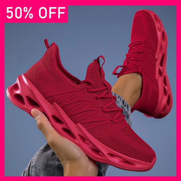 Men Sports Shoes Trendy Mesh Breathable Soft Sole Light Outdoor Running Shoes New Comfort Versatile Summer Casual Tennis Shoes