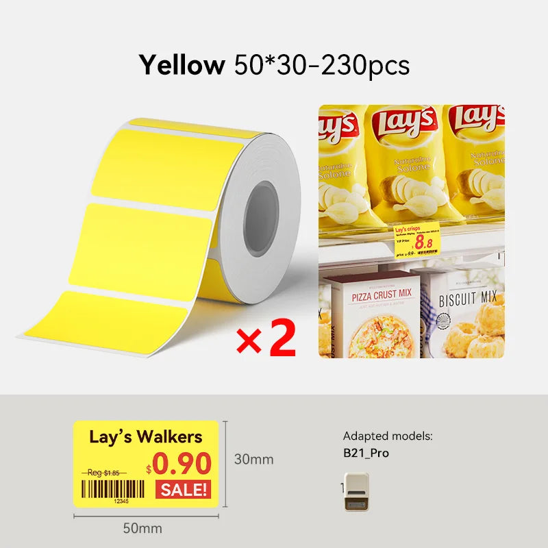 NiiMbot B21 Pro Thermal Printer Red Black Label Paper 300 DPI High-definition Printing Sticker for Warning Signs Supermarket