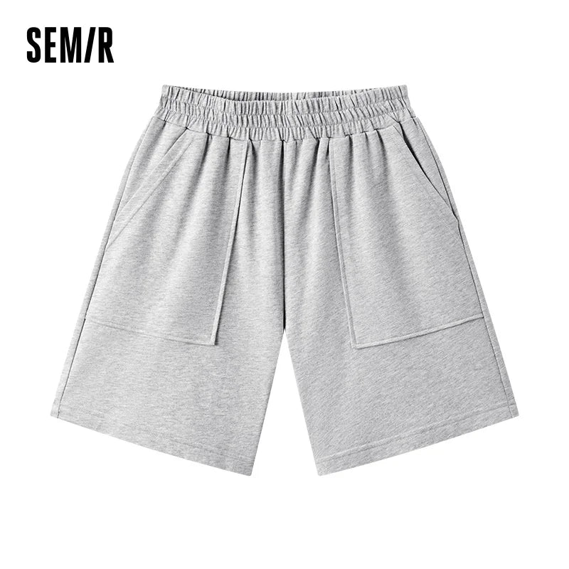 Semir Women Pants Home Wear Cotton High Waist Elastic Large Pocket Loose Casual Top 2026 Summer Wear
