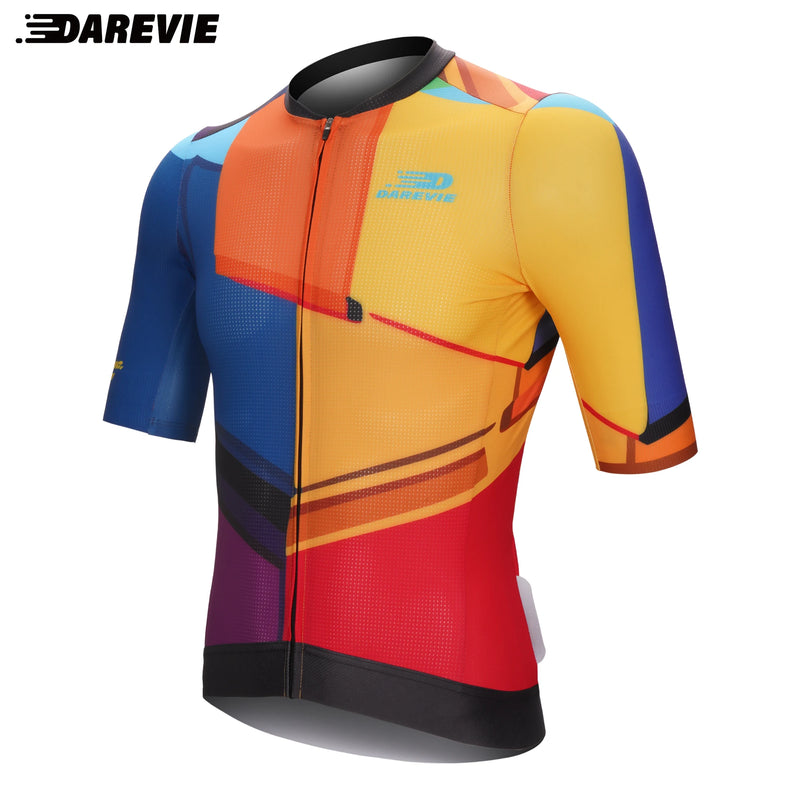 អាវយឺតជិះកង់បុរស DAREVIE កម្រិត PRO ស្ងួតលឿន មានខ្យល់ចេញចូលបាន ម៉ាក Maillot ទាន់សម័យ ប្រើប្រាស់បានយូរ ពណ៌ចម្រុះ សម្លៀកបំពាក់ជិះកង់សម្រាប់បុរស