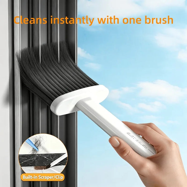 1pc Window Track Cleaning Brush Set - Multi-functional,Household Dusting Brush, Car Interior Dusting Brush. Home Cleaning Tool