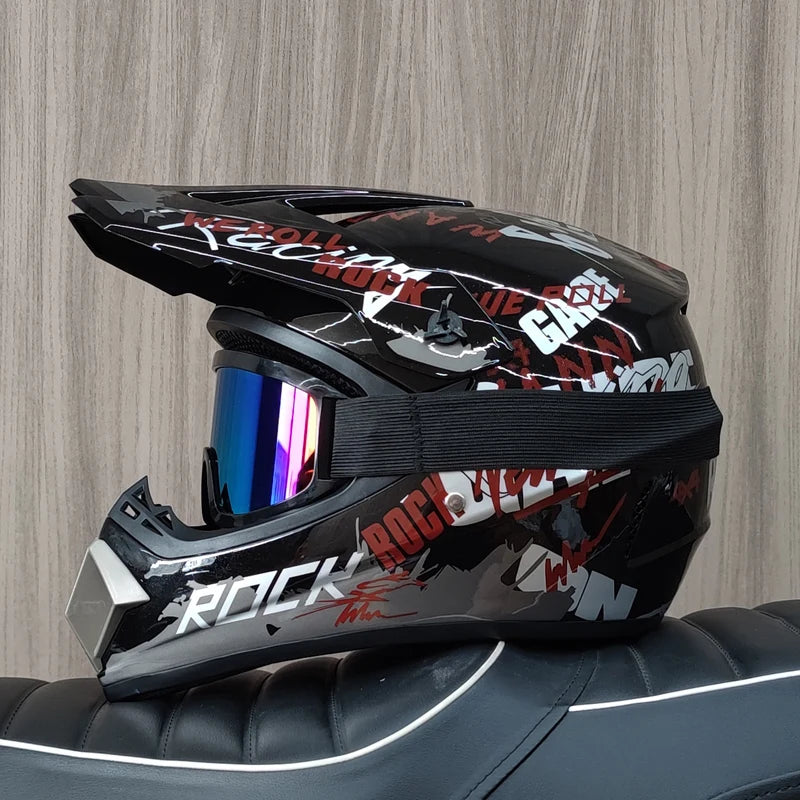 2026 Offroad Motorcycle Racing Helmet Breathable Ventilation Motocross Helmet for Dirt Bike Quad ATV Enduro Trail Riding Helmet