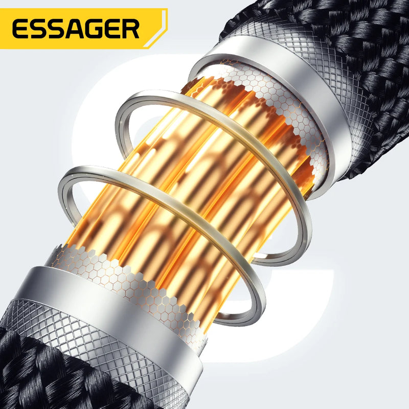 ខ្សែសាក Essager Car Spring USB C ទៅ Lighting Cable PD 29W សាកលឿនសម្រាប់ iPhone 14 13 12 11 Pro Max ឆ្នាំងសាក Spring USB Type C Cable