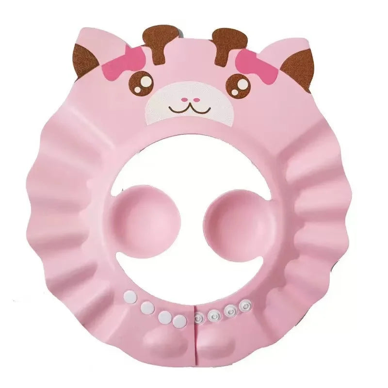 Baby Shower Soft Cap Adjustable Hair Wash Hat for Kids Ear Protection Safe Children Shampoo Bathing Shower Protect Head Cover