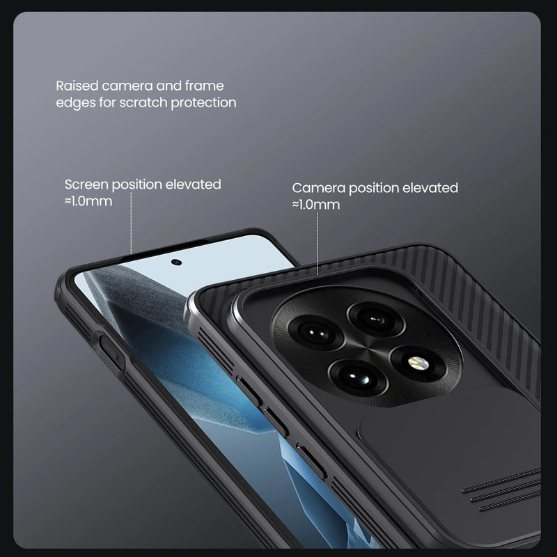 Nillkin For OnePlus 13 Case CamShield Pro Slide Camera Protection Shockproof Soft TPU Frame PC Back Cover For One Plus 13 Cases
