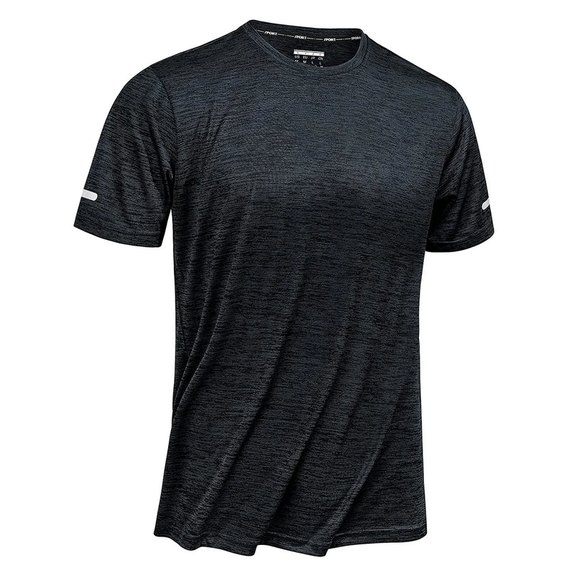 TACVASEN Summer Quick Dry T-shirts Mens Running Jogging Athletic T-shirts Reflective Stripe Sports Gym Fitness Workout T Shirts