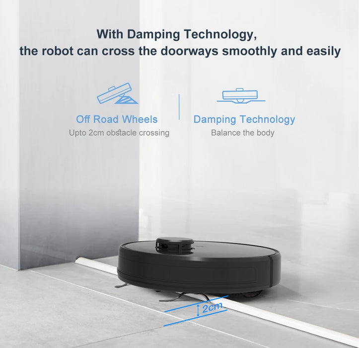 Robot Vacuum Cleaner ABIR R30 with Auto-empty Dock, 6500PA Suction, Multi-Floor Maping, Customized Wet Dry Room Cleaning