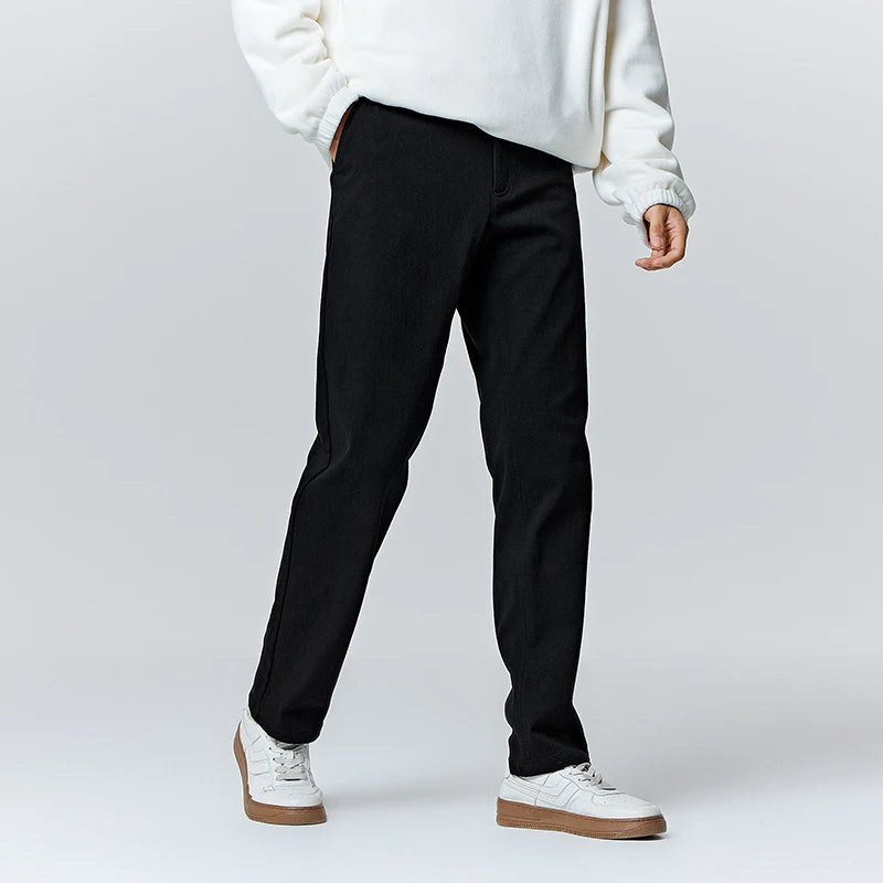Semir Thick Pants SlimFit Casual Soft Men Winter 2025 Commuting Solid Color