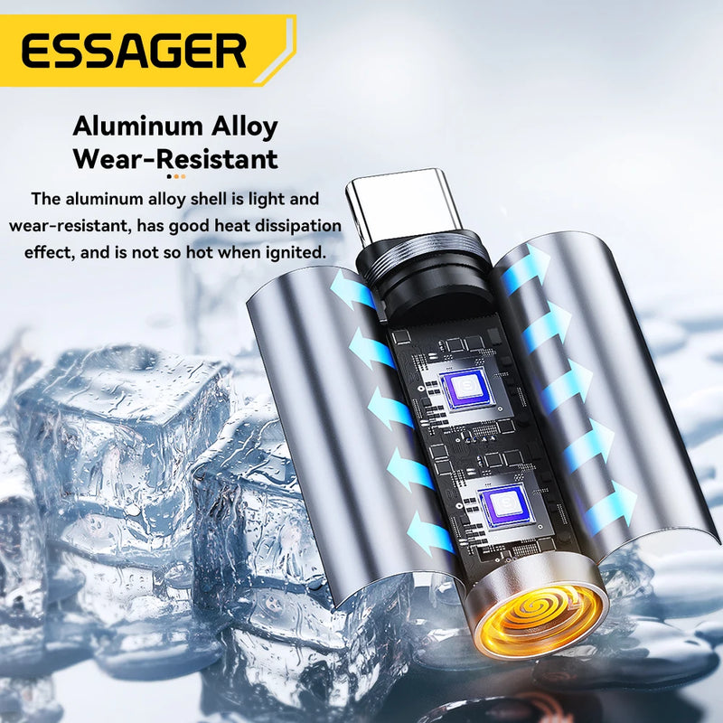 Essager TypeC Mini Cigarette Lighter Tungsten Wire Blowing Safety and Energy Saving Without Charging Can Be Carried On The Plane