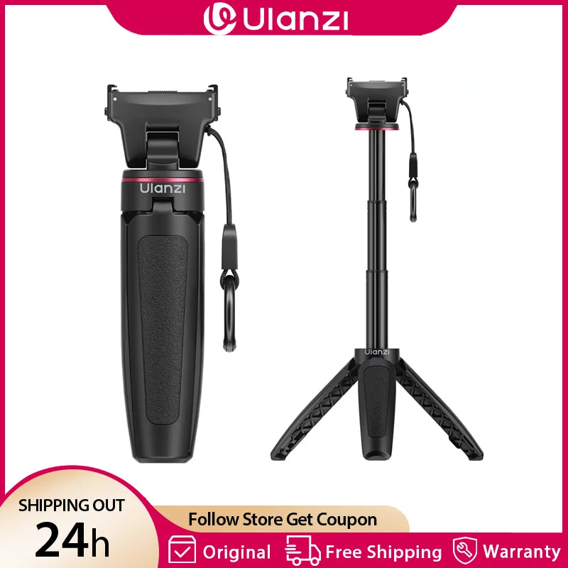 ជើងកាមេរ៉ាម៉ាញេទិក Ulanzi MT99 Mini សម្រាប់កាមេរ៉ាសកម្មភាព DJI Action 6 Nano Stick Selfie 3 ផ្នែក 143° អាចលៃតម្រូវបានសម្រាប់ការផ្សាយផ្ទាល់ Vlog