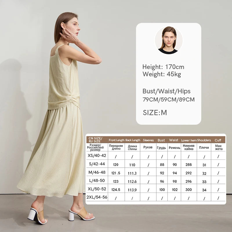 រ៉ូប Amii Minimalist សាមញ្ញ មានខ្យល់ចេញចូលបាន រលុង 2025 រដូវក្តៅ ថ្ងៃឈប់សម្រាក ដៃអាវរមួល ផ្នត់ រ៉ូបការិយាល័យ សម្រាប់នារី 12542173