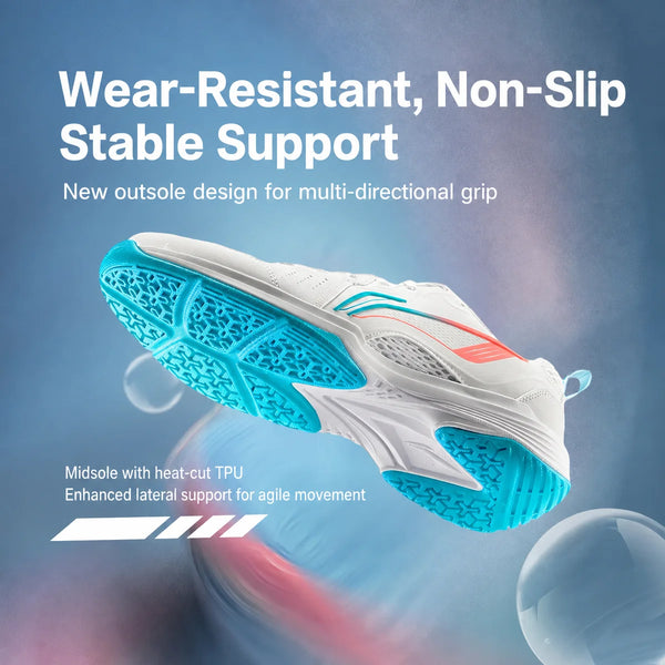 ស្បែកជើងវាយសី Li-Ning Unisex ALMIGHTY V 2.0 ទន់ ធន់នឹងការរអិល ងាយស្រួលពាក់ AYTU001