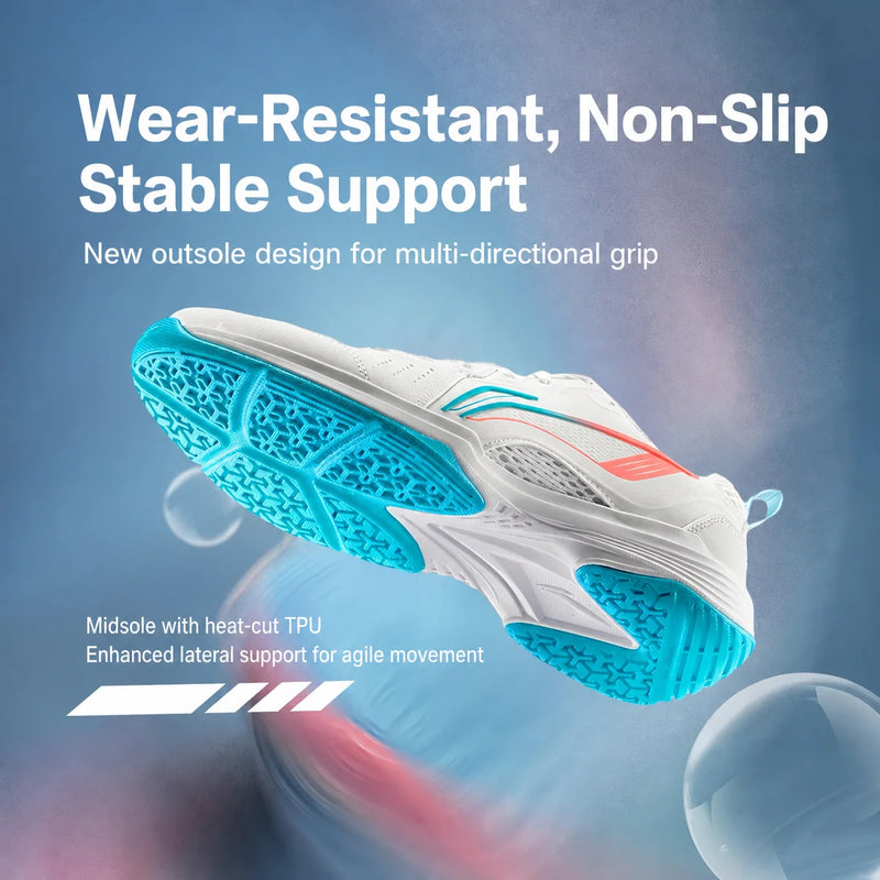 ស្បែកជើងវាយសី Li-Ning Unisex ALMIGHTY V 2.0 ទន់ ធន់នឹងការរអិល ងាយស្រួលពាក់ AYTU001