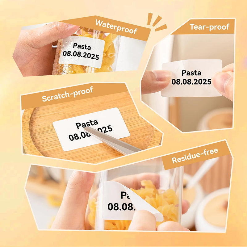 NIIMBOT Thermal Label Paper for B1/B21/B3S/B31 Printer 9 Rolls Set Scratch-resistant Sticker Waterproof Oil-Proof Label Tape