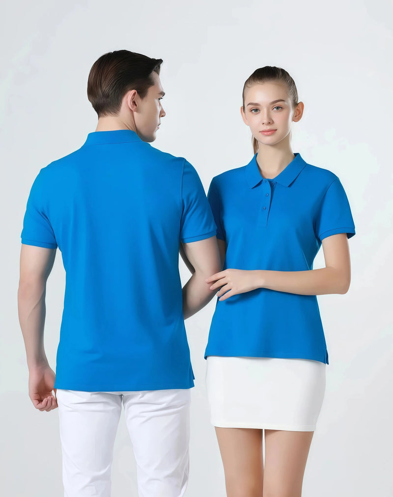 Soft skin-friendly short-sleeved POLO shirt  250G High-quality island cotton custom logo work uniform busines and casual
