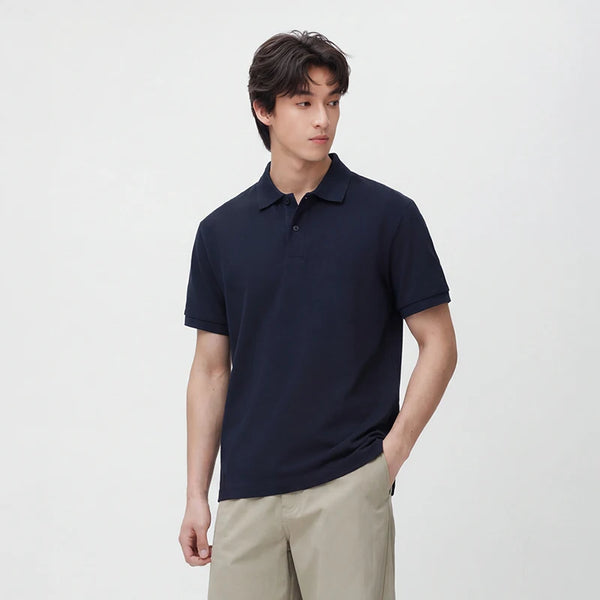 អាវប៉ូឡូបុរស Semir ឆ្នាំ 2026 បែបបុរាណ ប៉ាក់ដោយក្រណាត់ស្រូបសំណើម ស្ងួតលឿន ត្រជាក់ មានអារម្មណ៍ប្រឆាំងបាក់តេរី
