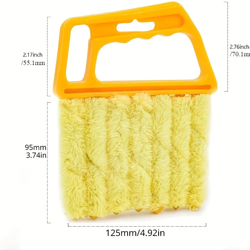 1pc Blind Cleaner Kit,Microfiber Reusable Washable Household Tool,for Vents Windows Curtains,with Crevice Brush,cleaning brush