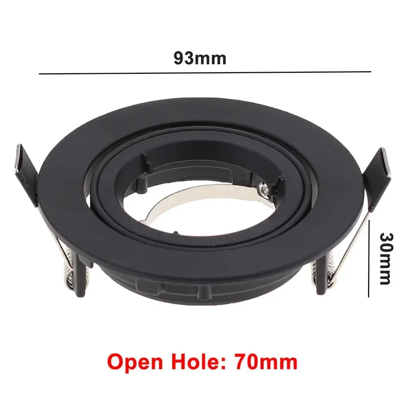 JOYINLED 1/10PCS Adjustable Round LED Downlight Frame MR16 GU10 Recessed Ceiling Light Trim Lamp Holder Socket Spot Fixture