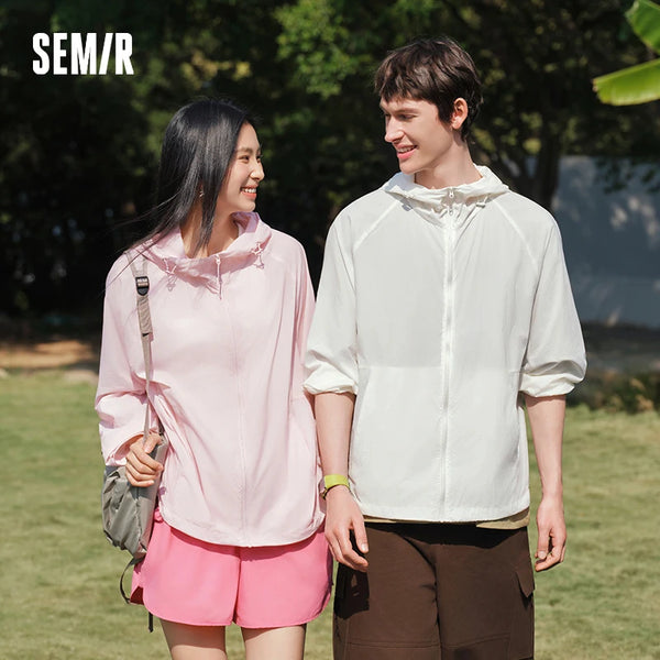 អាវក្រៅបុរស Semir UV 2026 ពណ៌សុទ្ធ មានមួក ស្ទីលគូស្នេហ៍ មានអារម្មណ៍ត្រជាក់ ដៃអាវ Raglan ធម្មតា