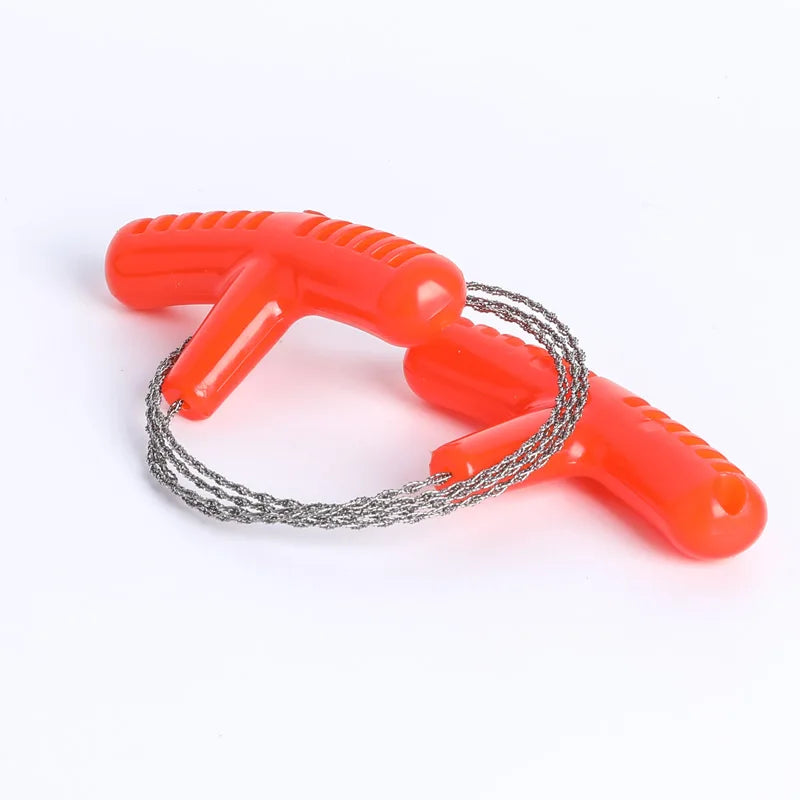 Outdoor Camping Hiking hand rope saw Portable Stainless Steel Wire Saw with Finger Handle Survive Tool camping accsesorios