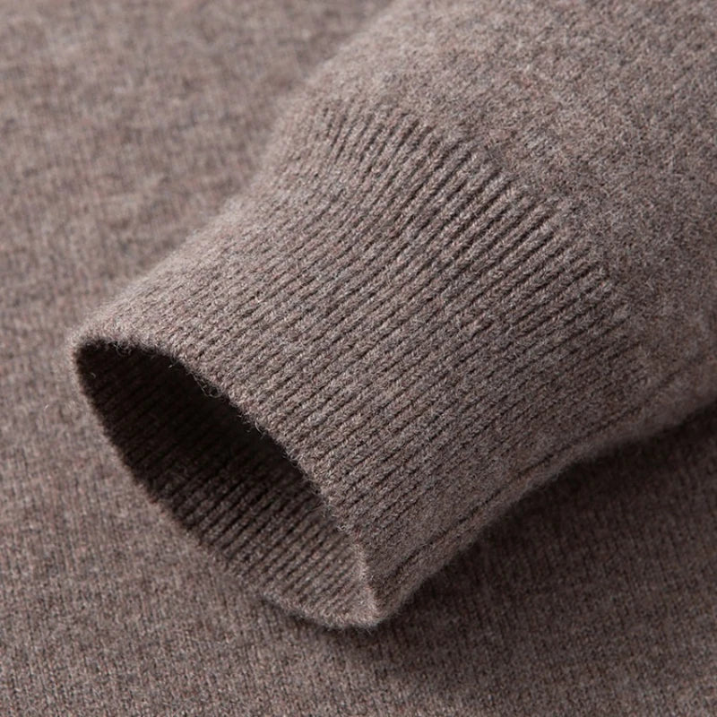 350g 100% Merino Wool Sweater, Anti-Pilling, 9 Colors Men's Round Neck Pullover Sweater - Versatile Base Layer or Outerwear