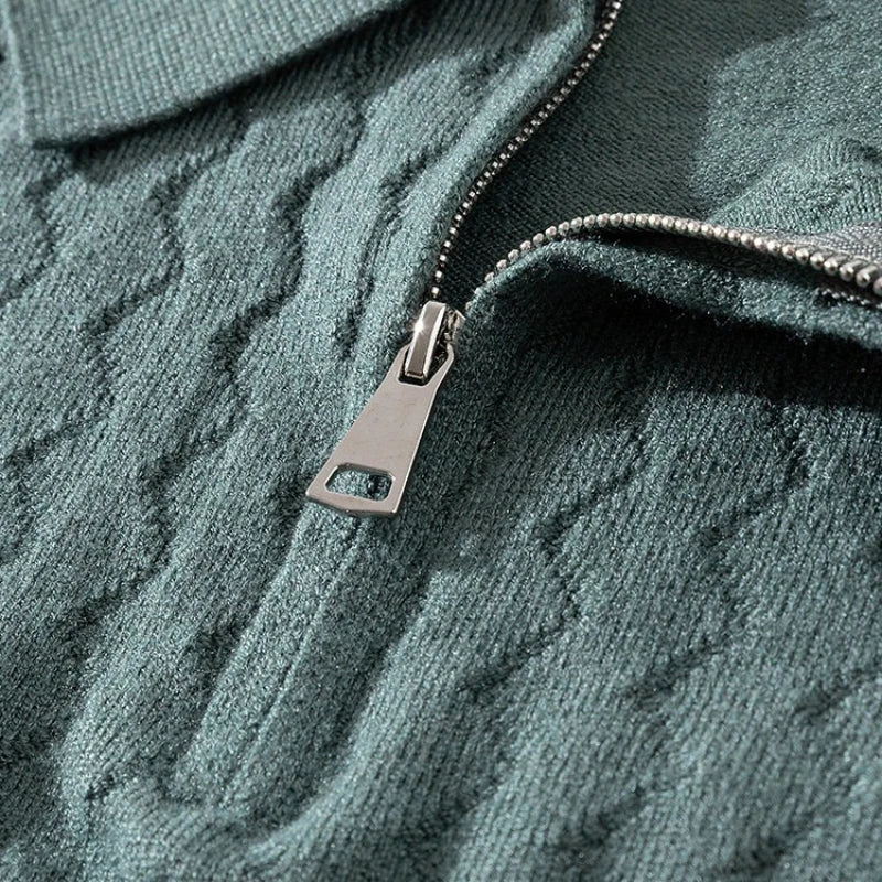 New Arrival Autumn/Winter Half-Zip Knitted Sweater for Men (Base Layer Top)