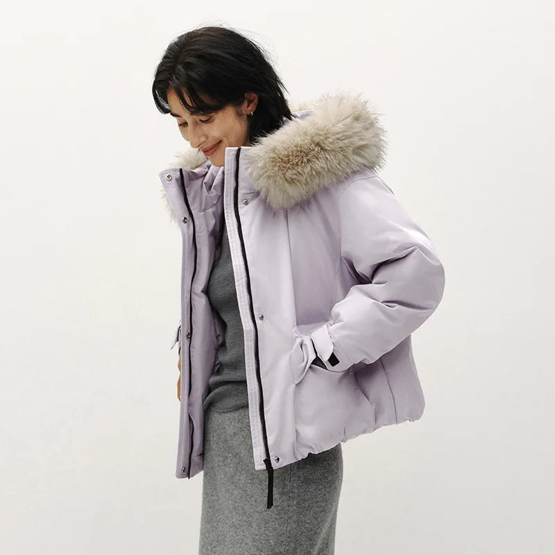 Semir Women Down Jacket 90 Percent Down Fill Windproof Waterproof Oil Resistant Stain Resistant Loose Fit 2026 New