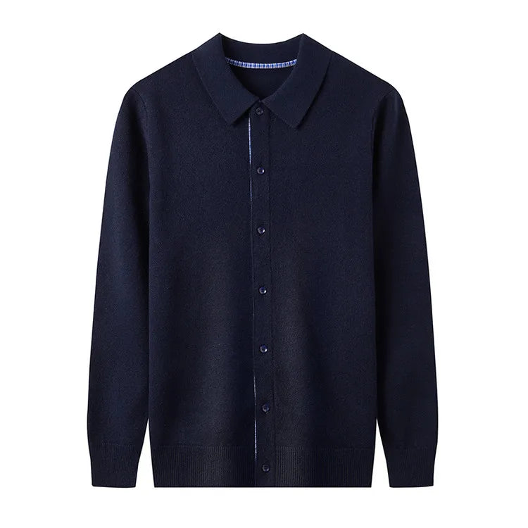 Men's Casual Cardigan Sweater - Button Front Design, Soft Knit Fabric for Daily Office Wear, 6 Colors Available