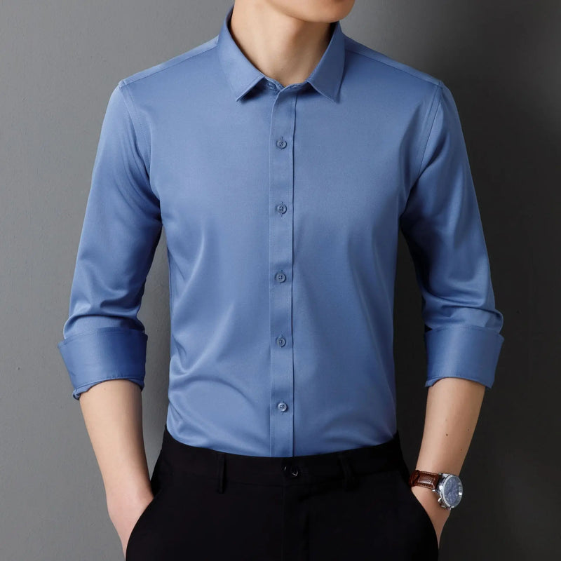 Deep Purple Men's Dress Shirt, Perfect for Weddings, Parties, Business Events, and Performances. White,Black,Blue,Red,Gray,Pink.