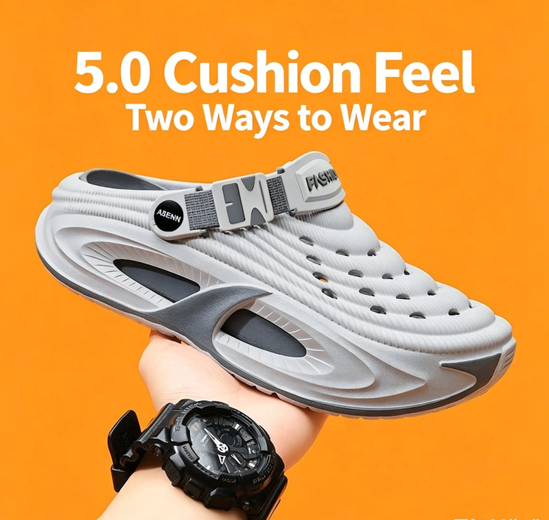 Men's Fashionable Breathable Sandals Summer Wear Thick Sole Anti-Slip Wear-Resistant Beach Sandals for Comfortable Footwear