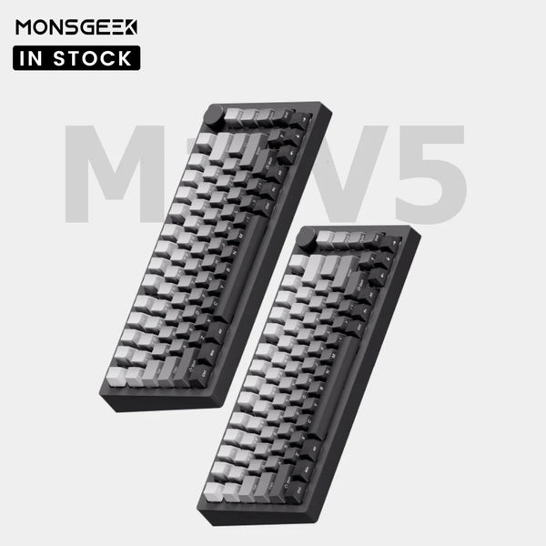Akko MonsGeek M1 V5 Tri-mode Mechanical Keyboard VIA 75% ANSI/ISO 3/5 Pins Customized Hot-swappable RGB Rapid Disassemble Gasket