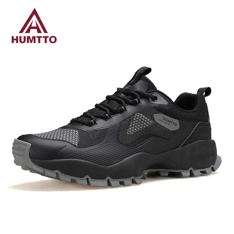 HUMTTO Trail Running Sports Shoes Designer Tenis Man Casual Sneaker for Men Breathable Lightweight Outdoor Black Men's Sneakers