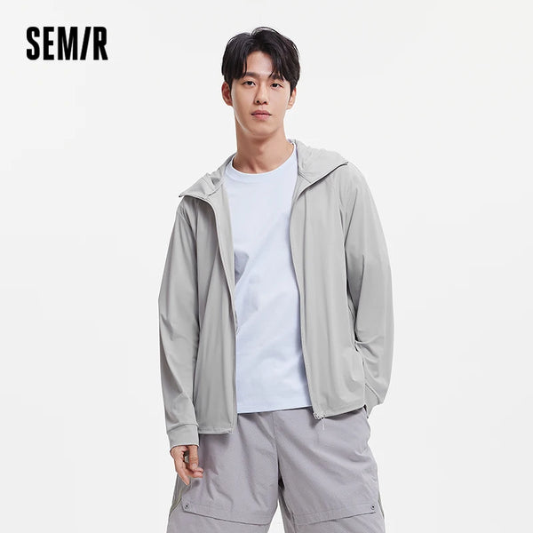 សម្លៀកបំពាក់ Semir សម្រាប់បុរស និងស្ត្រី ការពារកាំរស្មីយូវី ឆ្នាំ២០២៦ អាវស្តើង ធ្វើពីសូត្រទឹកកក ការពារកាំរស្មីយូវី សម្រាប់ពាក់ក្រៅផ្ទះ ស្ទីលធម្មតា ទន់ និងអាចដកដង្ហើមបាន