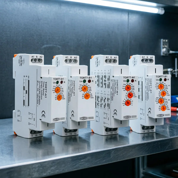 TORT7 Series Multifunction Timer Switch – 10 Modes (Asymmetric Cycler, Delay ON/OFF, Pulse Generator, Interval), 0.1s-10D