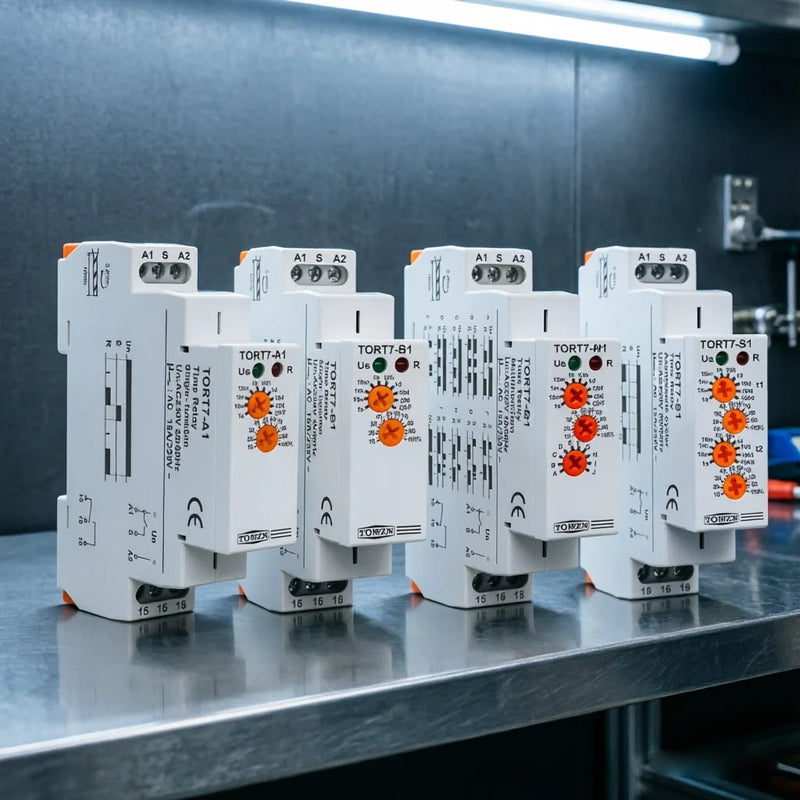 TORT7 Series Multifunction Timer Switch – 10 Modes (Asymmetric Cycler, Delay ON/OFF, Pulse Generator, Interval), 0.1s-10D