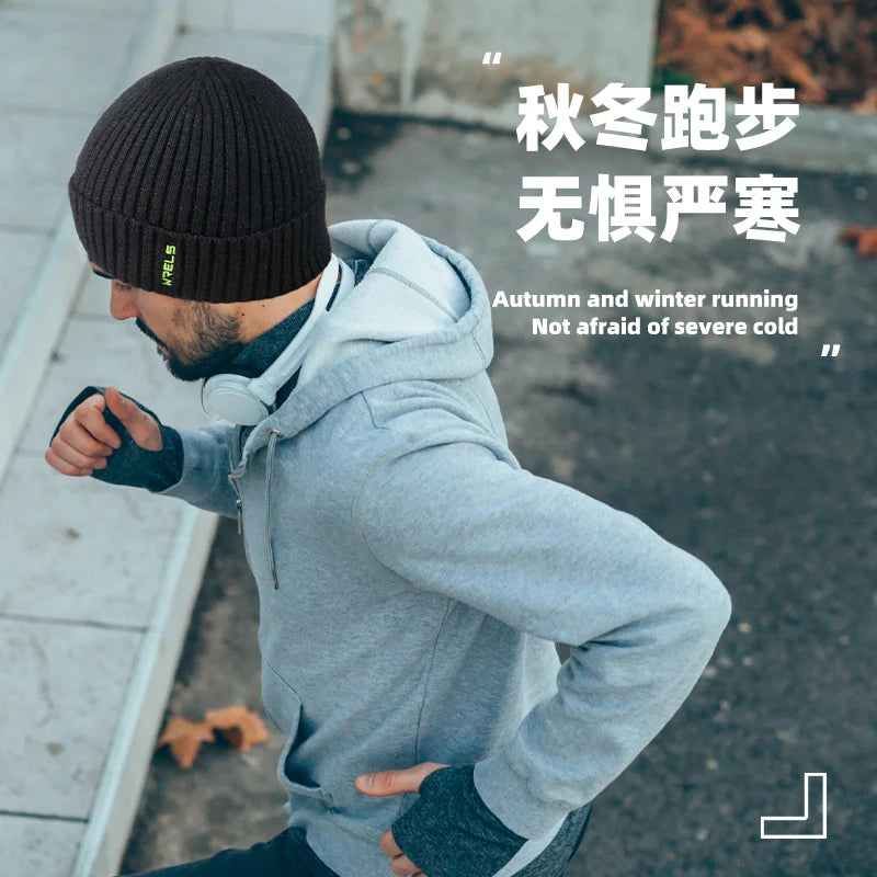 WRELS Winter Warm Hat Knitted Velvet Thickened Pullover Hat Velvet Thickened Pullover Hat Windproof Winter Camping Climbing Cap