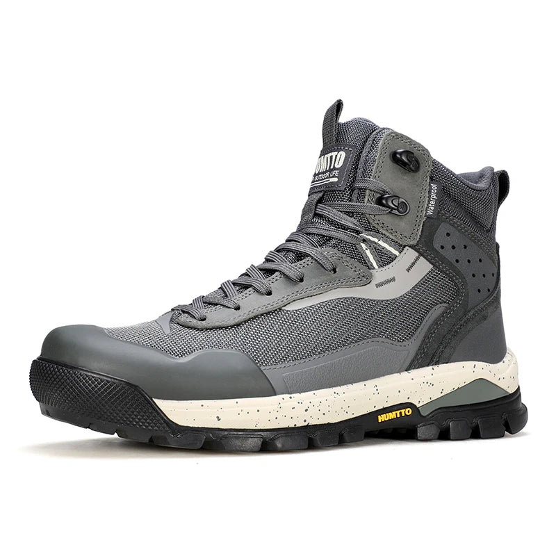 HUMTTO Mens Hiking Boots Breathable Sneakers for Man Outdoor Sneakers Genuine Leather Men Sports Shoes Winter Wool Trekking Shoe