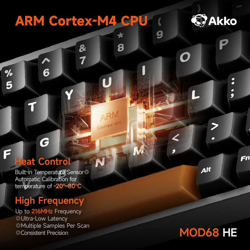 Akko MOD68 HE Keybaord Aluminum CNC 65% Magnetic Switch Rapid Trigger 0.005mm 8K ARGB Gaming Custom Mechanical Keyboard Gasket