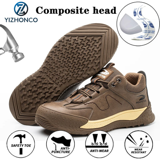 Autumn Composite Head Safety Shoes Woman Men Work Man Sneakers Safety Shoe Lightweight Work Shoes For Men Insulated 6KV YIZHONCO