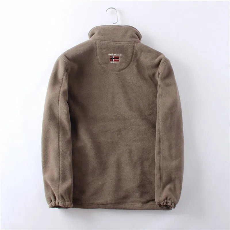 Thickened Double - Sided Polar Fleece Jacket for Men | Autumn/Winter Warm Casual Loose Fit Big Size Coat