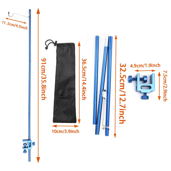 Outdoor lamp holder aluminum alloy camping lamp holder, foldable camping lamp pole storage lamp holder